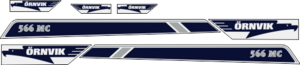 Printad och laminerade dekaler. Komplett innehållande: 2st Stripes med modellbeteckning samt 5st logotyper.