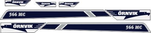 Printad och laminerade dekaler. Komplett innehållande: 2st Stripes med modellbeteckning samt 5st logotyper.