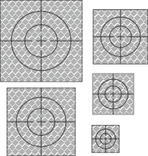 Siktmärke i olika storlekar. Tryckt på högreflekterande reflexfolie med hög vidhäftning.