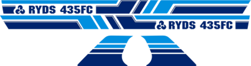 2000x110mm Blått/ljusblå/silver Blått/ljusblå/silver Komplett innehållande: 2st Stripes i blått/ljusblått/silver. 2000x110mm lång samt 2st kapelldekaler 455x250mm i Blått/ljusblått