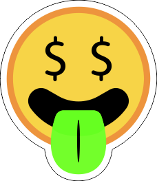 Printad Emojidekal
