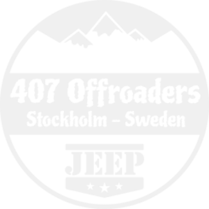 Inverterad logotyp för ljusa dekaler mot mörk bakgrund. 