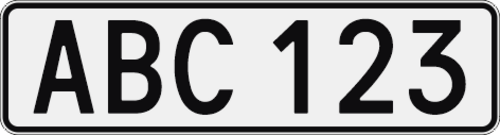 Reflekterande Plastskylt eller dekal. 260x70mm. Terrängfordonsskylt.
