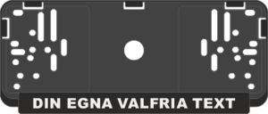 Passar skyltar med måtten 300x110mm. Utrustad med lös reklamlist. Texthöjden är 13mm. Priset avser max 30 bokstäver. Det är okej att upprepa ord. Vill du ha texten spegelvänd skriv detta under kommentarer.