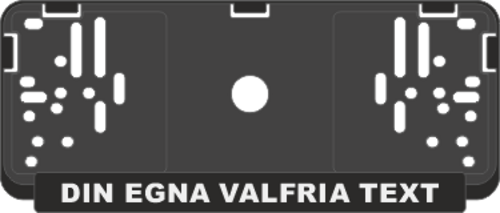 Passar skyltar med måtten 300x110mm. Utrustad med lös reklamlist. Texthöjden är 13mm. Priset avser max 30 bokstäver. Det är okej att upprepa ord. Vill du ha texten spegelvänd skriv detta under kommentarer.