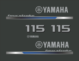 115hk dekalkit för Yahama F-115A 2012. Komplett reproduktion.