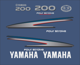 200hk dekalkit för Yahama 200hk 2003. Komplett reproduktion.