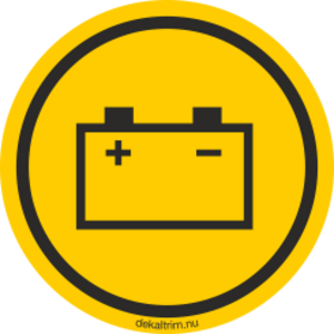 Orange/svart Orange/svart Varningsdekal enligt SBF reglemente