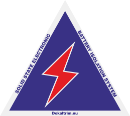 Blå/vit/röd Blå/vit/röd Upplysningsdekal enligt SBF reglemente