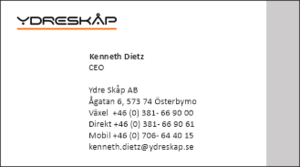 Enkelsidiga visitkort.
Obehandlat papper. 250gr/m2
Storlek: 90x50mm 


