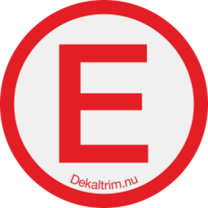 vit/röd vit/röd Upplysningsdekal enligt SBF reglemente