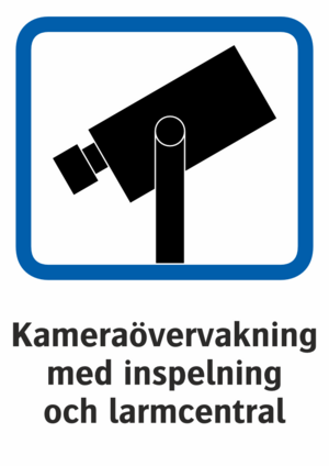 Kameraövervakning med inspelning och larmcentral