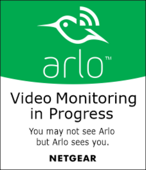 Varningsdekal för montage på fönster. Dessa är enkelsida för montage på utsida.