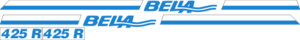 2st Stripe med Bella text, längd 1370mm. 2st dekaler "425 R" 190x57mm