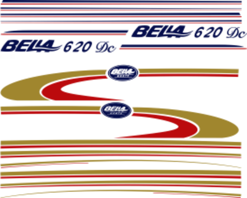 2st Stripe "Bella 620 Dc", längd 3570mm. 2st Stripe för vattenlinje, Längd 4660mm. Levereras i delar om ca 1100mm