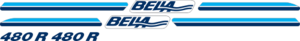 2st Stripe med bella, längd 1510mm. 2st Dekaler "480 R".