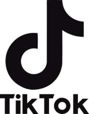 Tik tok logo, i valfri storlek och färg.