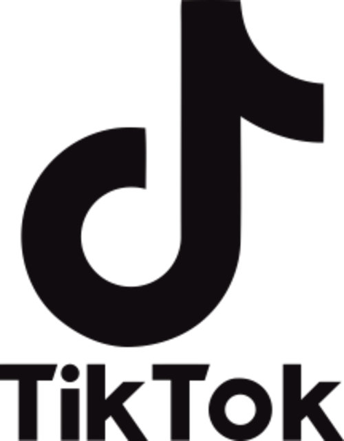 Tik tok logo, i valfri storlek och färg.