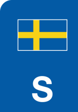 39x57mm Dekal för EU-märke till MC. Sverige flagga