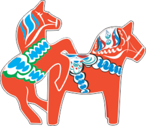 rid mig som en dalahäst - dekalen