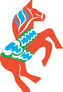 Stegrande dalahäst