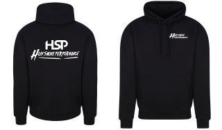 Hoodie med tryck. kvalitétstshirt. Vitt tryck