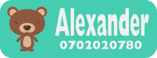 120st Namnlappar, 30x13mm, med lim och tryck för att kunna klara maskintvätt 60 grader.
Namnlapparna levereras på ark.