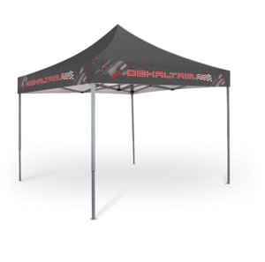 Mässtält 3000x3000mm
Tältduk i vattentät PVC Polytent 330g eller vattenavvisande Polytent 220g (textil)  
Inkl ställning, tryck, trolleyväska, tältpinnar och rep.
Systemet har justerbar höjd.
Som tillbehör finns tryckta väggar.
Robust Heavy-Duty aluminiumram.