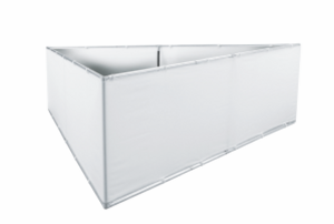 Taksystem för inomhusbruk. System i aluminium, pris inkl tryck på Decor 205g med kardborreöglor. Komplett inkl rep, upphängning och vadderad väska.
Mått 3000x1000mm
Original inkl. utfall: 9200x1100mm