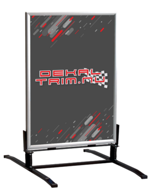 Den klassiska trotjänaren som tål tuffa förhållanden och har en lång livslängd. Försedd med en kraftig ryggskiva. Toppskylt kan fås som tillbehör. Standardstorlekar är 50 x 70 och 70 x 100. Rambredd 45 mm på 70 x 100 modell, samt 38 mm gällande 50 x 70 modellen. Finns i färgerna vit, röd, svart och natur.<br>Beställ affisch till din gatupratare <a href="https://www.dekaltrim.nu/Product/21981">här</a>