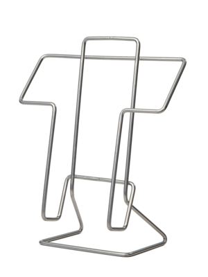 Broschyrställ i bordsmodell för eleganta presentationer av A4 broschyrer.
Tillverkad av stål.
Mått: Höjd 275 mm, bredd 235 mm, djup 75 mm