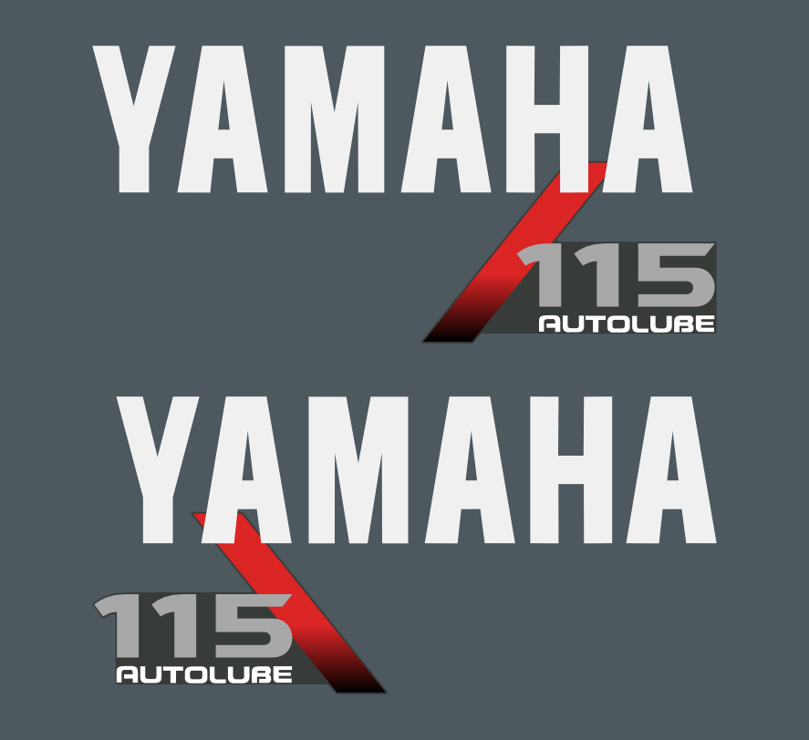 Komplett kitt med 2st laminerade dekorer, 2st Yamaha logo.