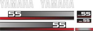 55hk innehållande: 2st Sidodekaler, 2st Yamaha, 1st Främre dekal, 1st Bakre dekaler och ett avslut för sidodekalerna.