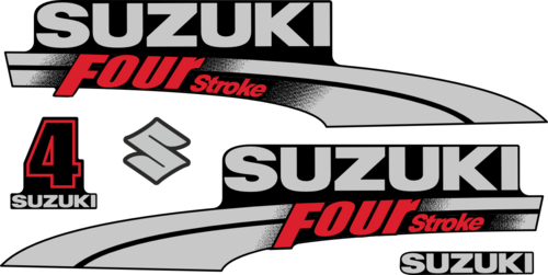 Komplett innehållande: 2st sidodekaler, 1st suzuki S, 1st suzuki logo, 1st 4hk suzuki.