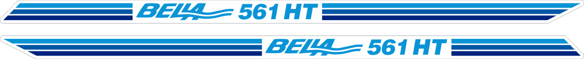 Komplett innehållande: 2st Stripes i blått/ljusblått 2700mm med Bella 561 HT.