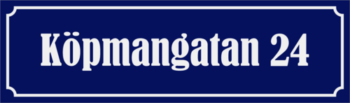 Aluminiumskylt mått 450x130mm. Kryssa i ✅ om du vill ha förborrade hål 4,5mm. 10mm in från kant.
