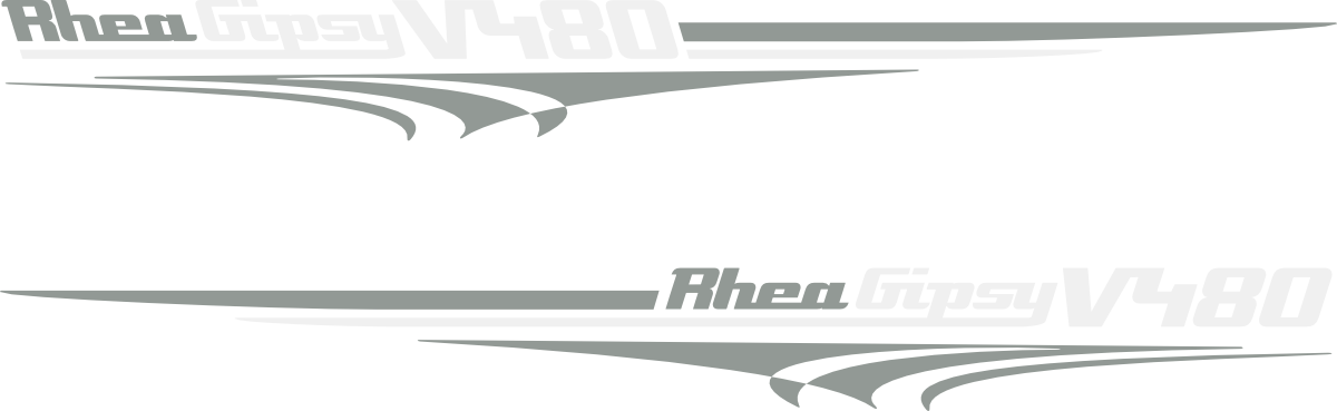 2st dekaler Rhea Gipsy V480 3040x320mm.