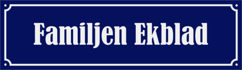 Aluminiumskylt mått 450x130mm. Kryssa i ✅ om du vill ha förborrade hål 4,5mm. 10mm in från kant.
