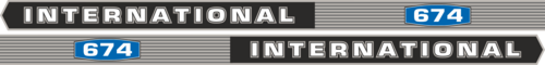 IH International 674. Innehållande: 2 st stripes International 674 1065x60mm,