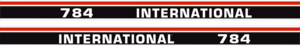 Dekorsats IH International 784. Svart/vit/röd Komplett: 2 st stripes 784 International 1300x85mm