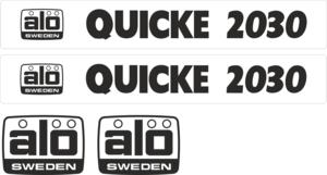 2st Quicke 2030 435x65mm, 2st ålö Logo 110x80mm.