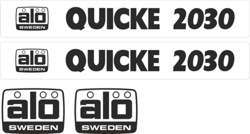 2st Quicke 2030 435x65mm, 2st ålö Logo 110x80mm.