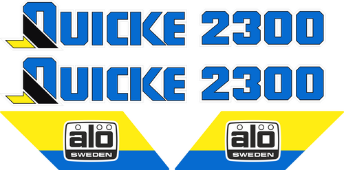 2st Quicke 2390 550x85mm, 2st ålö 286x100mm.