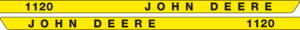 Dekorsats JOHN DEERE 1120, 2st stripe Höger och vänster 1035 mm.
