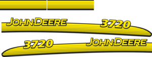 Dekorsats JOHN DEERE 3720, 2st stripe Höger och vänster 765mm. 2st stripe 237mm