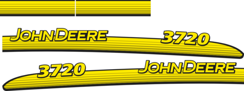 Dekorsats JOHN DEERE 3720, 2st stripe Höger och vänster 765mm. 2st stripe 237mm