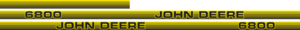 Printad dekor John Deere 6800. Komplett: 1st stripe 770mm, 2st 6800 John Deere 1780x50mm,