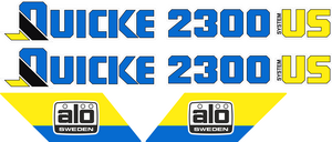 2st Quicke 2300 US 675x85mm, 2st ålö 286x100mm.