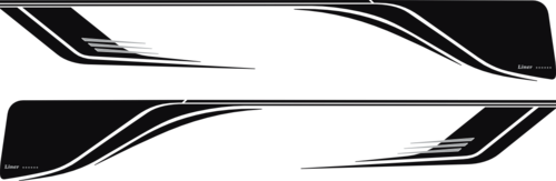 Komplett reproduktion av dekaler till Concorde Liner 1090. Total storlek sidor ca 10.2x1.48m.