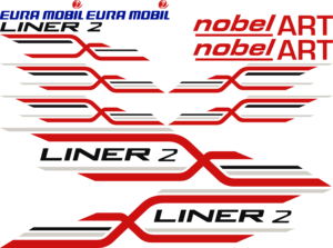 Reproduktion av dekaler till Eura Mobil Liner 2.